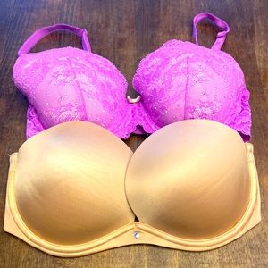 32DD Victoria’s Secret Jewel Bra and Strapless Bra